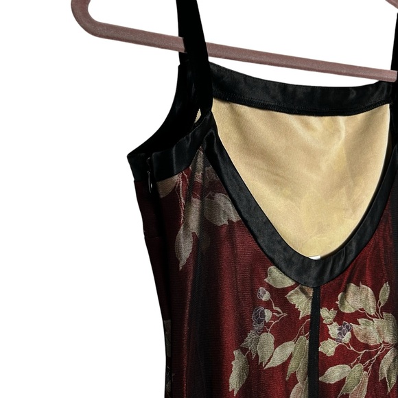 Rampage 90s Y2k Floral Print Sheer Overlay Maxi Dress Whimsigoth - Picture 3 of 9